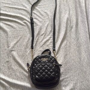 Guess Black Mini Quilted Dome Bag